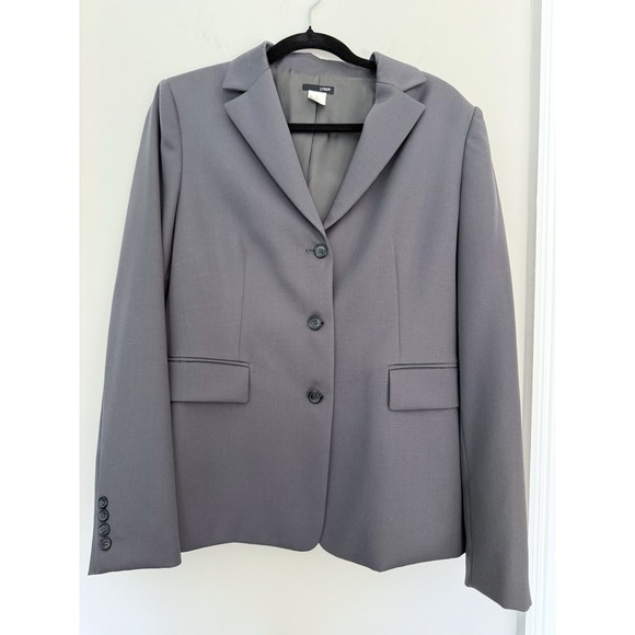 J.CREW Jackets & Blazers - J. Crew Blazer NWOT VTG Gray Sz 14 100% Wool Made In Japan Classic
